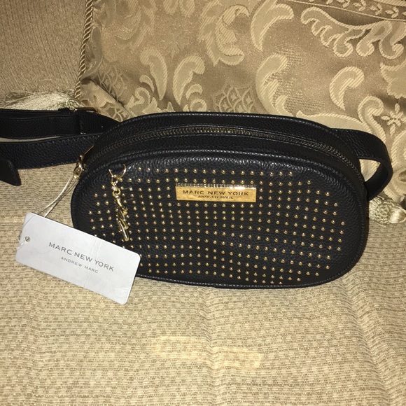♣️NWT Marc NY Andrew Marc Studded Belt Bag - Picture 1 of 16